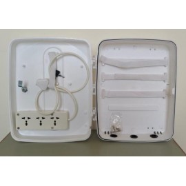 PLASTIC PVC OUTDOOR POE SWITCH /DVR BOX RACK WITH PDU